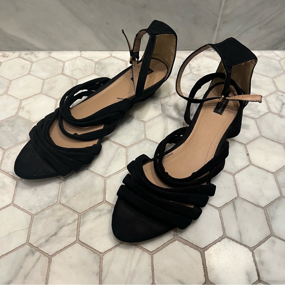 ZARA Strappy Black Flats